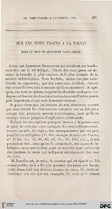 1: Sur les noms tracés à la pointe : sous le pied de quelques vases grecs