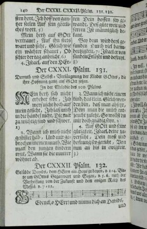 Der CXXXI. - CXL. Psalm