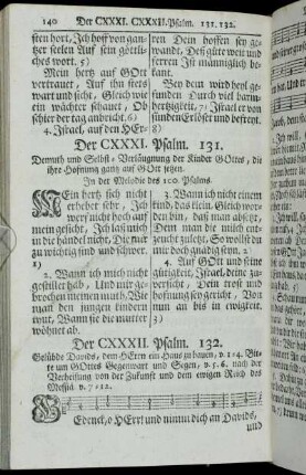 Der CXXXI. - CXL. Psalm
