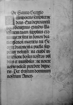 Gebetbuch Kaiser Maximilians I. — Der Heilige Georg mit dem Drachen, Folio 9recto