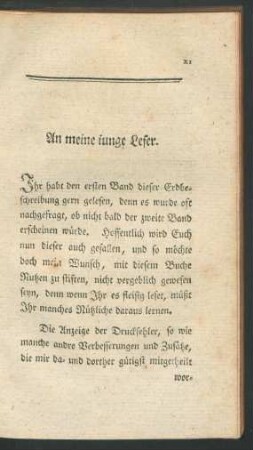 An meine junge Leser.