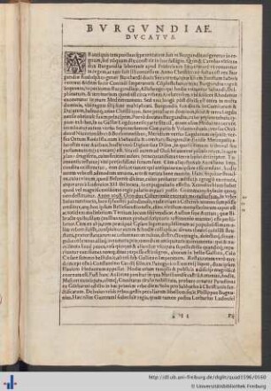 Burgundiae Ducatus.