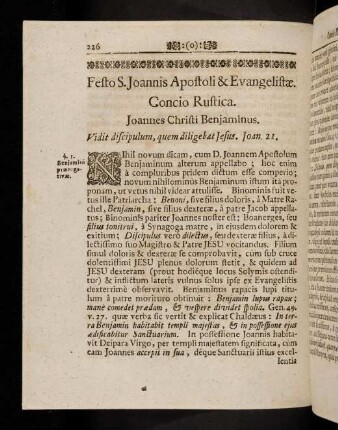 226-251, Festo S. Joannis Apostoli & Evangelistae