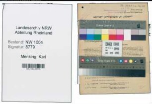 Entnazifizierung Karl Menking , geb. 05.01.1912 (Waechter)