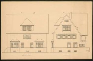 Entwurf zu einem Landhaus: Ansichten