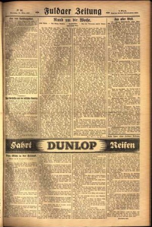 Zweite Ausgabe vom Sonntag, den 13. März 1927.