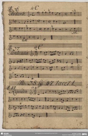 36. Anonymus, Andante, C-Dur