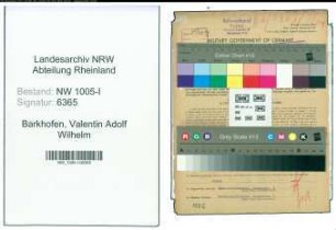 Entnazifizierung Valentin Adolf Wilhelm Barkhofen , geb. 05.04.1910 (Schlosser)