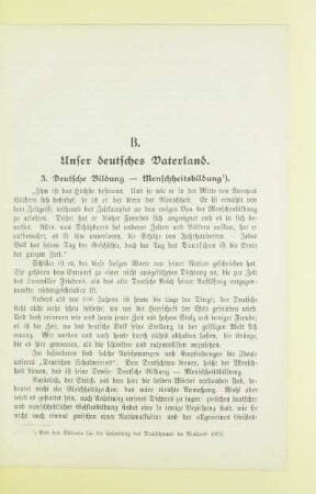 B. Unser deutsches Vaterland