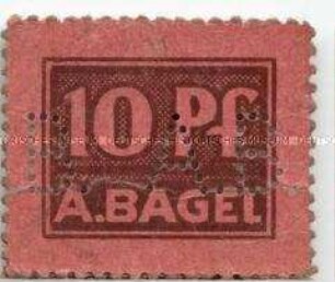 Düsseldorf, Druckerei Bagel, 10 Pfennig