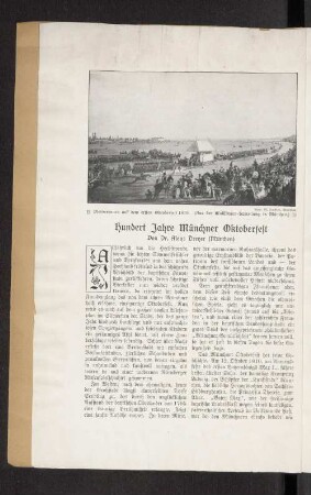 Hundert Jahre Münchner Oktoberfest