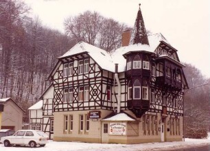Neustadt 26 (Gaststätte "Neuer Krug"). Detmold. "Bacharacher Haus", Aufnahme im Rahmen des Fassadenwettbewerbs 1982