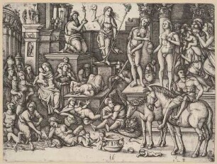 Die Kraft der Liebe (allegorische Darstellung mit Venus, umringt von Frauen und Männern)