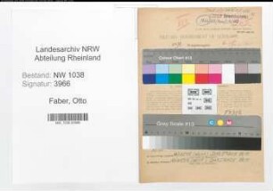 Entnazifizierung Otto Faber , geb. 15.12.1886 (Beamter)