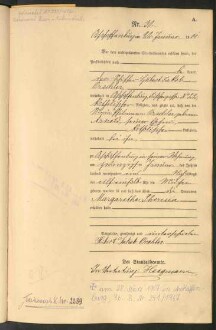 Standesamtsbuch der Stadt Aschaffenburg: Geburten 365/1900 - 184/1901