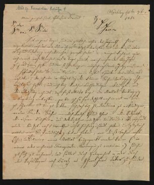 Brief an Unbekannt : 06.09.1818