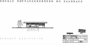 Calmbach: Neubau EG - Ansicht Gleisseite Empfangsgeb.