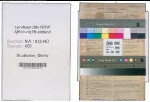 Entnazifizierung Sibille Studhalter , geb. 19.02.1911 ()
