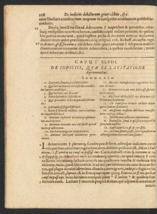 Caput XLVIII. De Indiciis, Quae Ex Latitatione depromuntur.