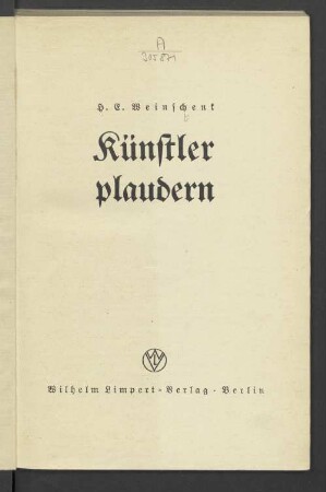Künstler plaudern