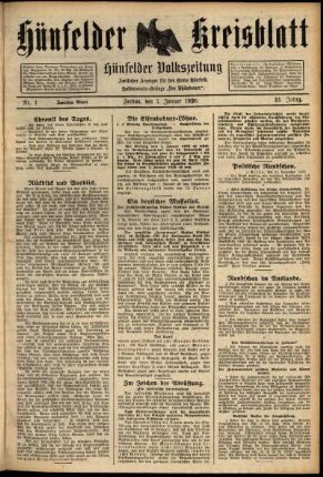 Zweite Ausgabe vom Freitag, den 01. Januar 1926.