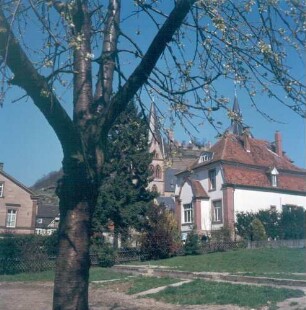 Heppenheim (Bergstraße). Blick zur Kirche St. Peter
