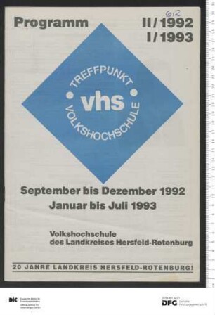 Programm Jahr 1992/1993