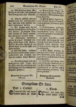 Evangelium St. Lucä.