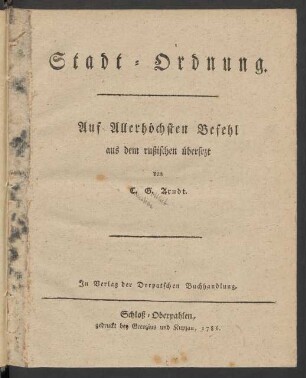 Stadt-Ordnung