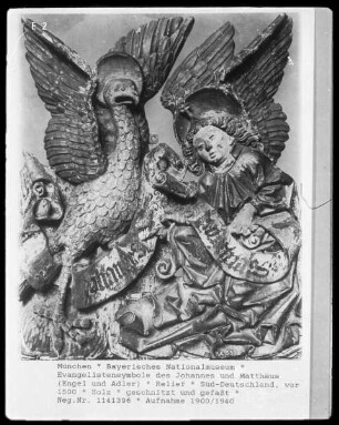 Evangelistensymbole des Johannes und Matthäus (Engel und Adler)