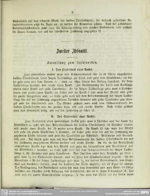 Zweiter Abschnitt. Anweisung zum Zuschneiden