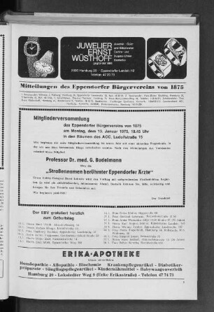 Mitteilungen des Eppendorfer Bürgerverein von 1875