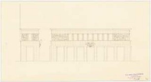 Verwaltungsgebäude der Sächsischen Bauernschaft, Dresden: Ansicht des Vorbaus an der Ammonstraße (Variante zu Inv.Nr. 9256 und 9257)