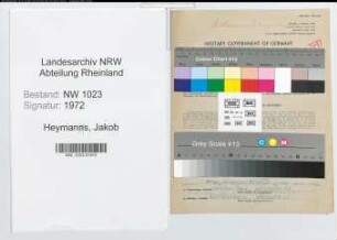 Entnazifizierung Jakob Heymans , geb. 10.03.1898 (Lehrer)