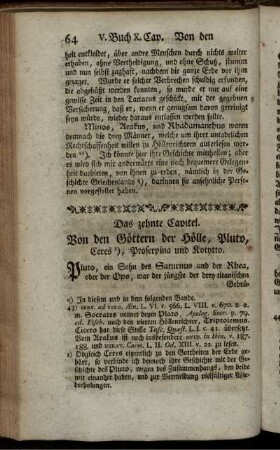 Das zehnte Capitel. Von den Göttern der Hölle, Pluto, Ceres, Proserpina und Kotytto