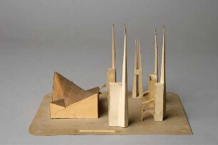 Gulbransson, Olaf Andreas ; Münster; Kirchenmodell zum Vorprojekt mit 5 Turmvarianten - Modell