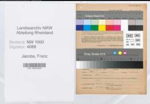 Entnazifizierung Franz Jacobs, geb. 03.08.1889 (Kaufmann)