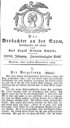 52. Stueck, 29. Dezember 1828