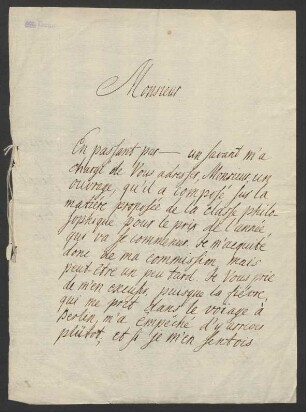 [Brief von Friedrich Bernhard Albinus an Jean Henri Samuel Formey vom 31.12.1754]