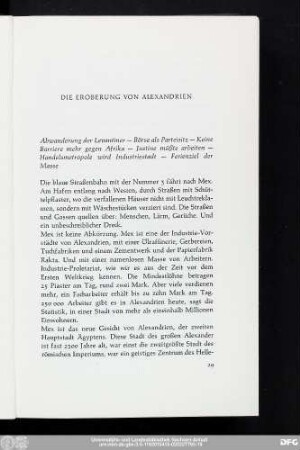 Die Eroberung Von Alexandrien