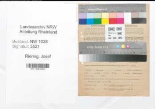 Entnazifizierung Josef Riering , geb. 02.01.1906 (Bahnarbeiter)
