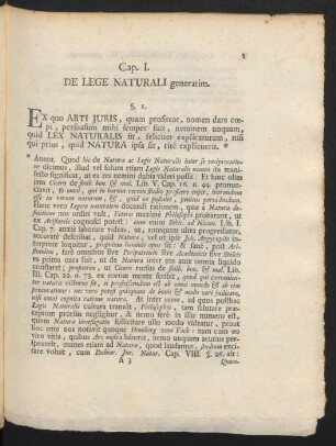 Cap. I. De Lege Naturali generatim.