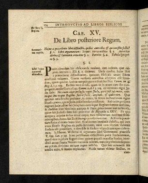 274-279, Cap. XV. De Libro posteriore Regum.