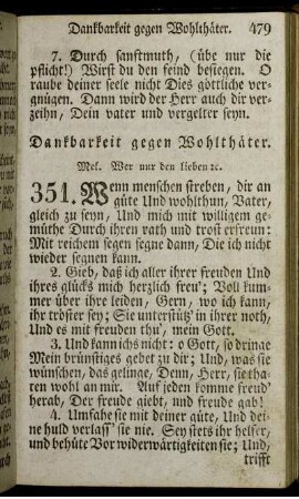 Dankbarkeit gegen Wohlthäter.