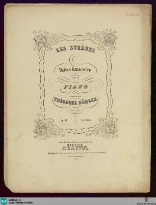 Les syrènes : valses dansantes pour le piano; op. 67