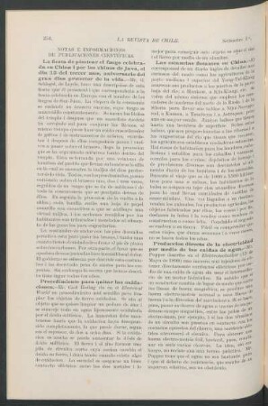 Notas e informaciones de publicaciones científicas