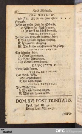 Dominica XVI. - XX. Post Trinitatis.