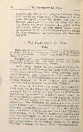 2. Von Fulda aus in die Rhön.