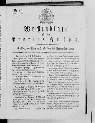Nr. 37, Ausgabe vom 15. September 1832