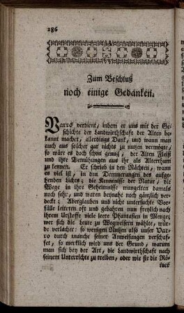 Zum Beschluß noch einige Gedanken.